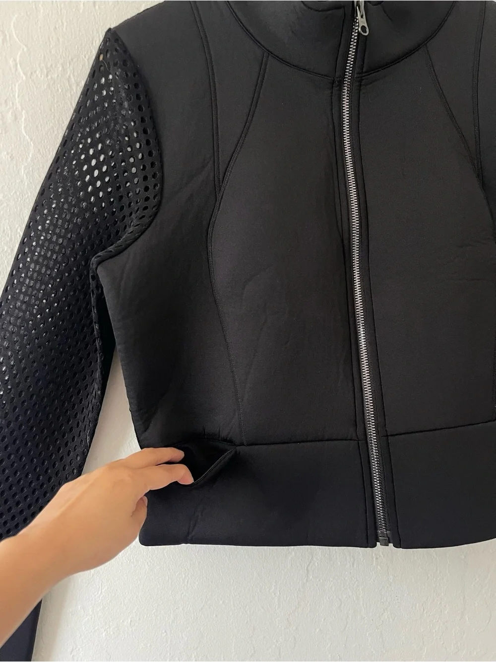 Alo After Yoga Cropped Scuba Mesh Jacket